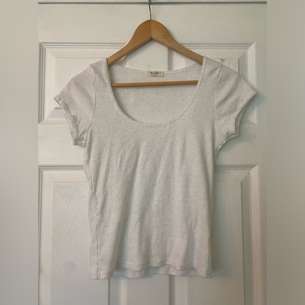 white brandy melville top!